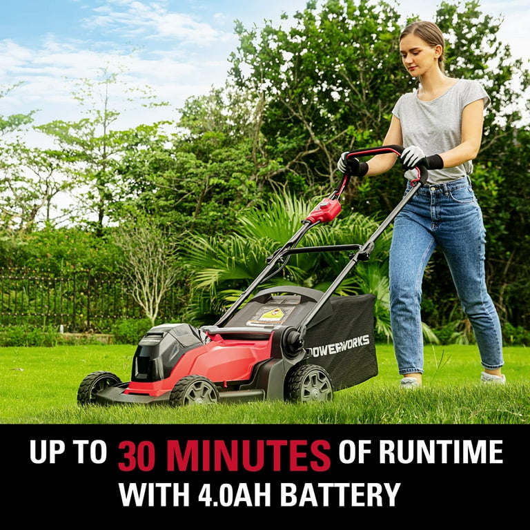 POWERWORKS 60V 21 Inch Cordless Lawn Mower Brushless Motor, Battery and  Charger Not Included