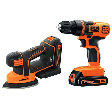 

BLACK+DECKER 20-Volt MAX* 2-Tool Drill-Driver And Mouse Sander Combo BD2KITCDDS