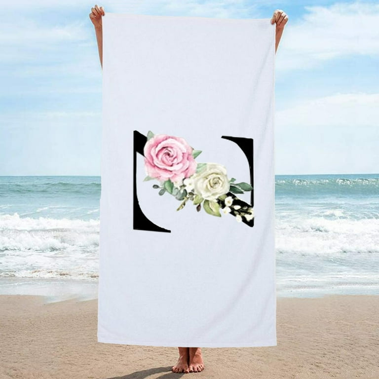 Basics Bath Sheet Alphabet Beach Towel With Creative Minimalist Design 1 Pc 75x150cm 29x59inch Walmart