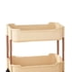 thumbnail image 2 of Carrito móvil con ruedas | Organizador de almacenamiento de 3 niveles con ruedas | Carrito multiusos para cocina, baño, dormitorio y sala de estar | Plástico beige | 2 tamaños disponibles, 2 of 6