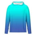 thumbnail image 3 of Timoontee Men's Summer Sun Protection Hoodies Casual Long Sleeve Pullover Tops Lightweight Breathable Outdoor Athletic Fishing Hoodies Gradient Color Tops Blue XXXL, 3 of 4