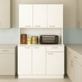 thumbnail image 7 of Wooden Kitchen Pantry Storage Cabinet with Drawer, Doors and Shelves, White, 7 of 7