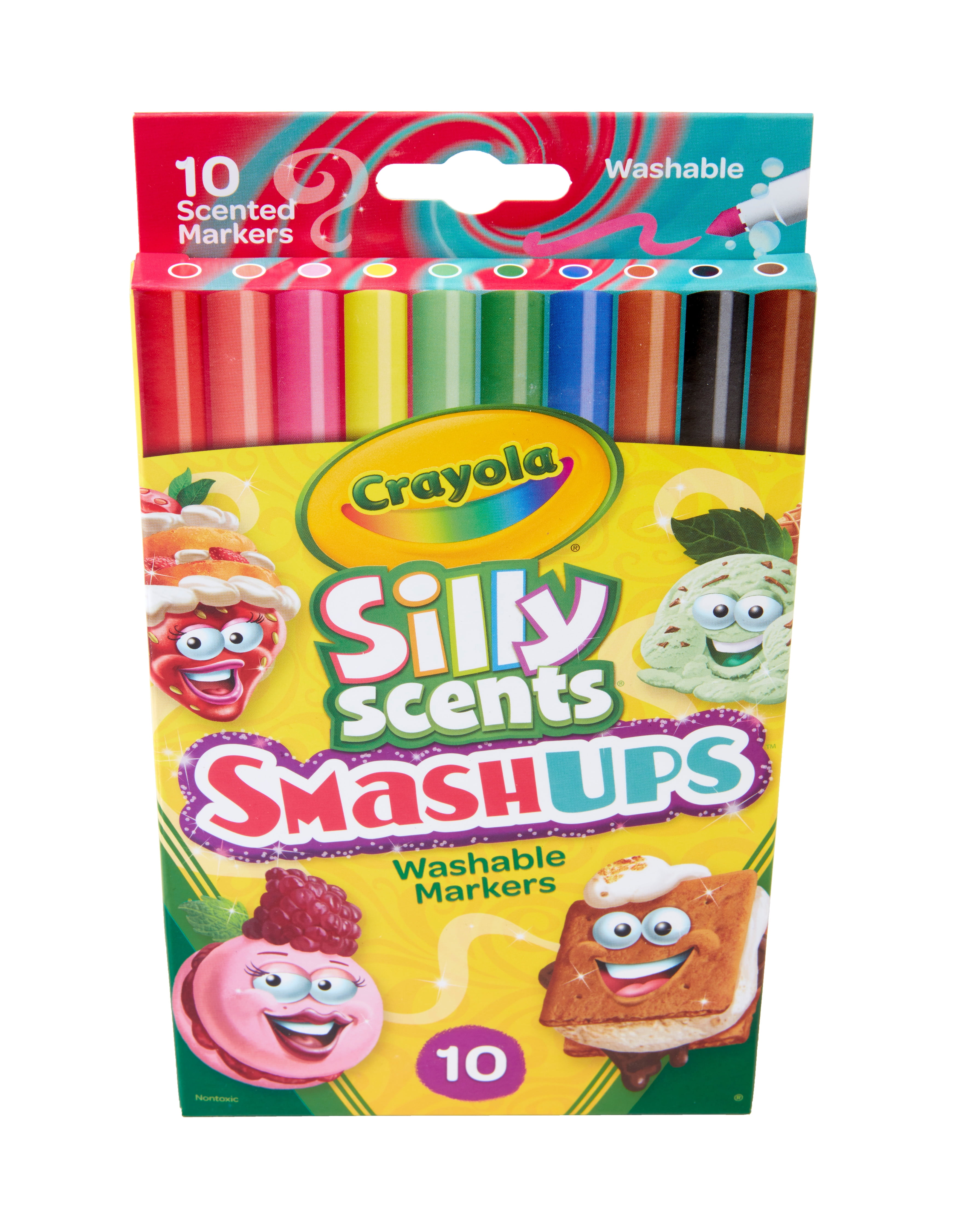  Crayola Silly Scents Washable Scented Markers, 10