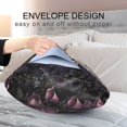 thumbnail image 4 of Yayeee Pillowcase King Size Set of 2 Satin Wrinkle Resistant Envelope Pillow Case, Dark Gothic Floral, 4 of 8