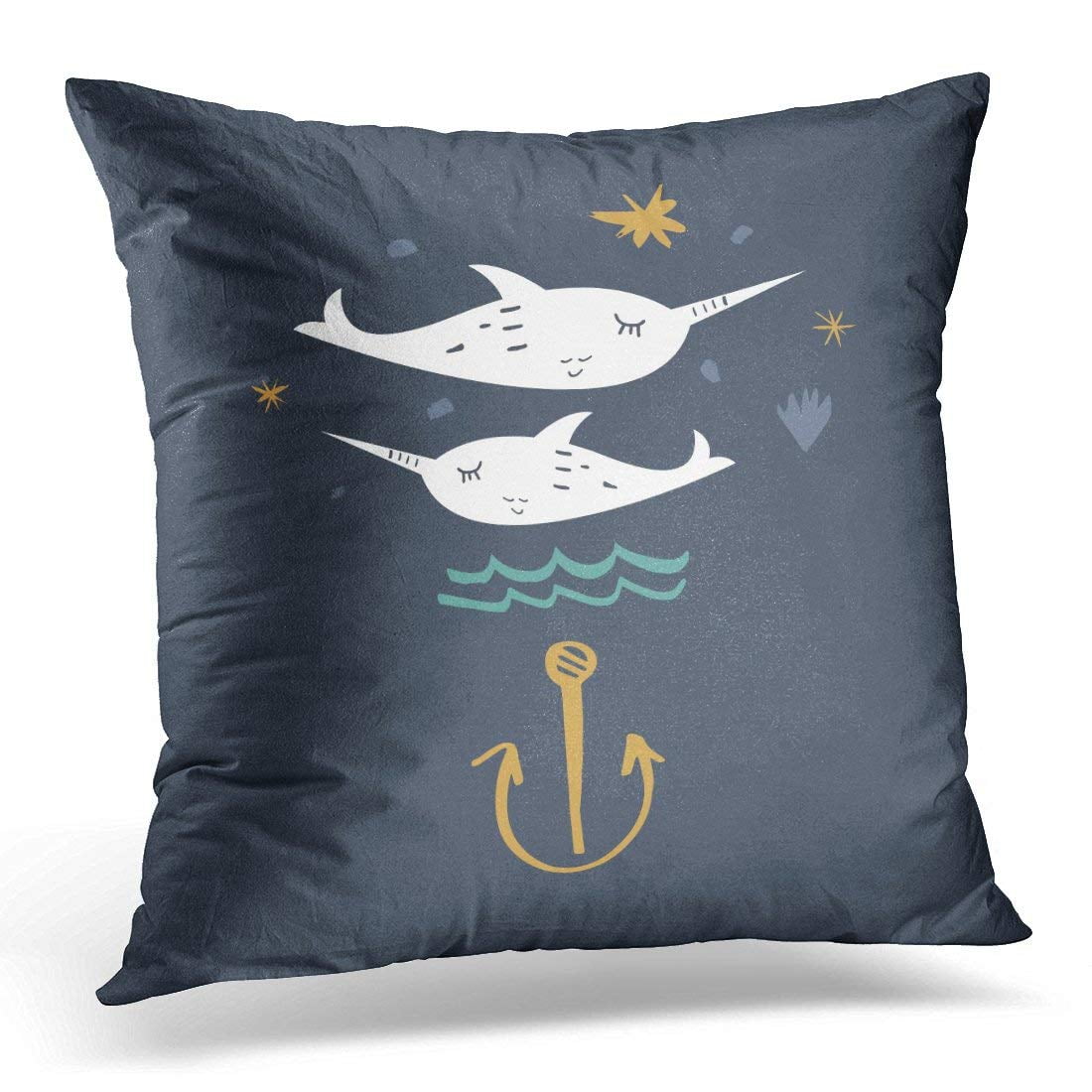 EREHome Clip Narwhal Baby Cute Waves Stars Brush Strokes Heart Funny  Animals Sea Unicorn Anchor Other and More Pillow Case Cushion Cover 20x20  Inches | Walmart Canada