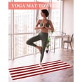 thumbnail image 2 of Red Stripes Yoga Towel for Hot Yoga Non Slip, Simple Red White Texture Yoga Mat Towel Absorbent Yoga Sweat Towels Microfiber Hot Yoga Blanket for Bikram Pilates 26"x74", 2 of 7