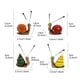 thumbnail image 2 of Caracoles Lindos Accesorios De Jardín De Hadas De Resina Figuras De Caracoles En Miniatura 4 Piezas, 2 of 3