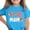 Blue-A, variant on Daisy Print Mama Shirts Soft Mom Shirt Crew Neck Casual Graphic Short Sleeve Tops for Mother's Day and Everyday Wear for 3-15 Years