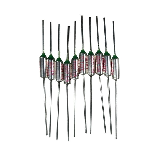 HAOAN 10 Pieces Thermal Fuse 72-270 Degree Temperature 250V 10A Metal Thermal Fuse Temperature Control Switch