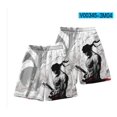 thumbnail image 3 of Pantalones cortos con estampado digital 3D de anime ONE Piece Monkey D Luffy Roronoa Zoro Ace Edward Newgate Kaidou, pantalones cortos casuales holgados para playa, 3 of 5