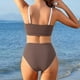 thumbnail image 5 of Traje de baño de dos piezas Tankini para mujer, estilo conservador de primavera, con falda de color liso y abertura en la parte delantera, tankinis para mujer, trajes de baño de dos piezas para mujer,, 5 of 7