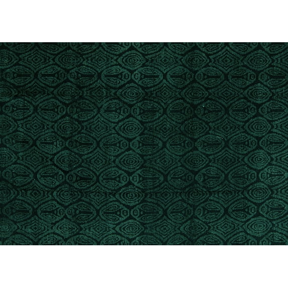 Ahgly Company Machine Washable Indoor Rectangle Abstract Turquoise Blue Modern Area Rugs, 2' x 3'