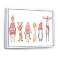 thumbnail image 2 of Designart Cute Christmas Animals Polar Bear Traditional Floating Frame Wall Art, 2 of 4