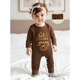 thumbnail image 4 of BemeyourBBs Baby Girls Thanksgiving Outfits Letter Print Romper with Headband, 4 of 9