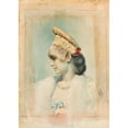 thumbnail image 2 of Léon Bakst 18x24 Gold Ornate Framed and Double Matted Museum Art Print Titled - Portrait of a Girl Wearing a Kokoshnik in Profile, 2 of 4