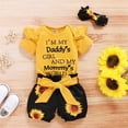 thumbnail image 5 of Babibeauty Newborn Infant Baby Girl Clothes Ruffle Romper Bodysuit Tops + Floral Shorts + Headband 3 PCS Outfit Set, 5 of 10