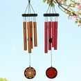 thumbnail image 4 of CEHVOM Colorful Chakra Wind Chimes Outdoor Metal Four Tube Wind Chime Ornament, Cyan, 4 of 4