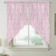 thumbnail image 2 of Pink Branches Swag Valances for Windows, Kitchen Curtains 36 Inch Length 2 Panels Set, Vintage Art Farmhouse Short Curtains for Small Windows Rod Pocket Cafe Curtains Drapes 28"x36", 2 of 8