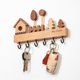 thumbnail image 4 of Colgador de llaves de madera rústica para entrada, con 6 ganchos, decorativo para colgar en la pared, para llaves, bufandas, sombreros, entrada de casa de campo, dormitorio., 4 of 8