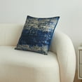 thumbnail image 4 of THE-TINOART Modern Luxury Textured Velvet Throw Pillow Cover 22x22 Inch Abstract Navy Blue Metallic Jacquard Accent Couch Pillow Case for Sofa Cushion Bedroom Living Room Decoration, 4 of 6
