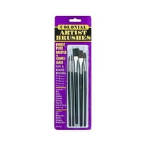 Premier Paint Roller Artist Paint Brush Set, Bristle & Camel Hair - Flat - 5 Piece