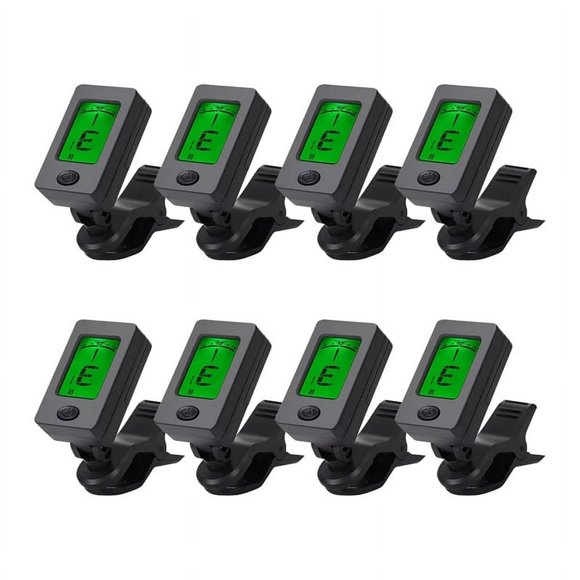 EASTIN 8 PCS Guitar Tuner Clip on Tuner for Ukulele Guitar Bass Mandolin to Improve Tuning Stability