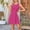 Hot Pink, variant on ITSAME Women's Mini Dress, Sleeveless Round Neck Solid Color Summer Basic Flare Fit Dresses Beige M