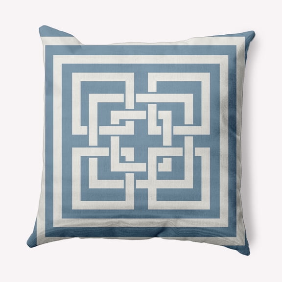 Simply Daisy 16" x 16" Greek New Key Nautical Decorative Indoor Pillow