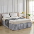 thumbnail image 6 of Bed Skirt Queen Size Ruffled Bed Skirt with Split Corners, Queen Bed Skirts 12 Inch Drop, Queen Size Bed Skirting with Platform, 12'' Queen, Silver Gray, 6 of 7