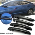 thumbnail image 2 of para 2017-2020 Moldura de cubierta de manija de puerta de automóvil de fibra de carbono Pegatina (2 botones), 2 of 5