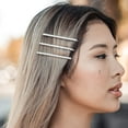thumbnail image 5 of Kitsch Mini Rhinestone Bobby Pins - Silver Hair Pins for Women Hair, 3pcs Hematite (Rhinestone), 5 of 11