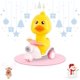 thumbnail image 1 of Juguete de dibujos animados Pequeño juguete de pato amarillo Juguete de motocicleta tipo Juguetes para empujar y llevar para niños y niñas de 1 2 3 años Regalo ideal para bebés y niños Rosa oso de fresa Juguete, 1 of 6