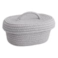 thumbnail image 4 of Woven Desktop Basket, Portable Cotton Rope Storage Box with Lid, Multi Purpose Handmade Desktop Organizer for Makeup, Sundries, Snacks, 4 of 8