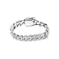 thumbnail image 2 of Womens Iced Out Diamond Miami Cuban Link Bracelet 10K/14K White Gold, 2 of 6