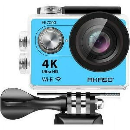 AKASO EK7000 4K WIFI Sports Action Camera Ultra HD Waterproof DV Camcorder 12MP 170 Degree Wide Angle, Blue