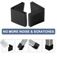 thumbnail image 5 of 6 Pcs Black Soft Angle Iron Foot L Shaped Edge Leg Cover 40mm x 40mm, 5 of 7