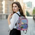 thumbnail image 6 of FORMRS Mini Backpack Purse for Women Travel Daypack Casual Shoulder Bag, Purple Window Scene, 6 of 7