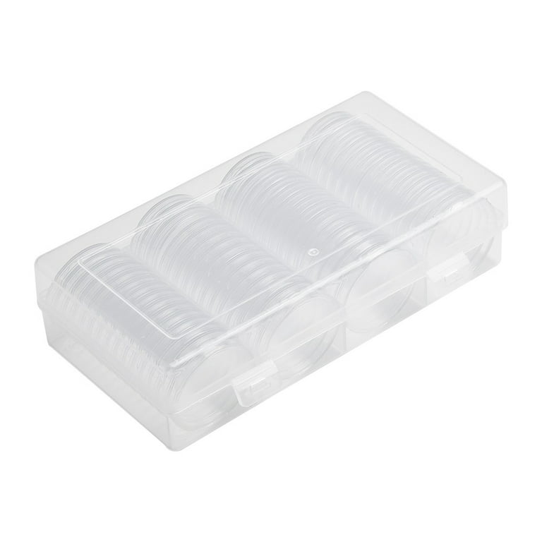 100 Pieces 32mm Clear Plastic Protector Capsules Containers Coins case For  Board Game Coin Collection Holder Boxes - AliExpress