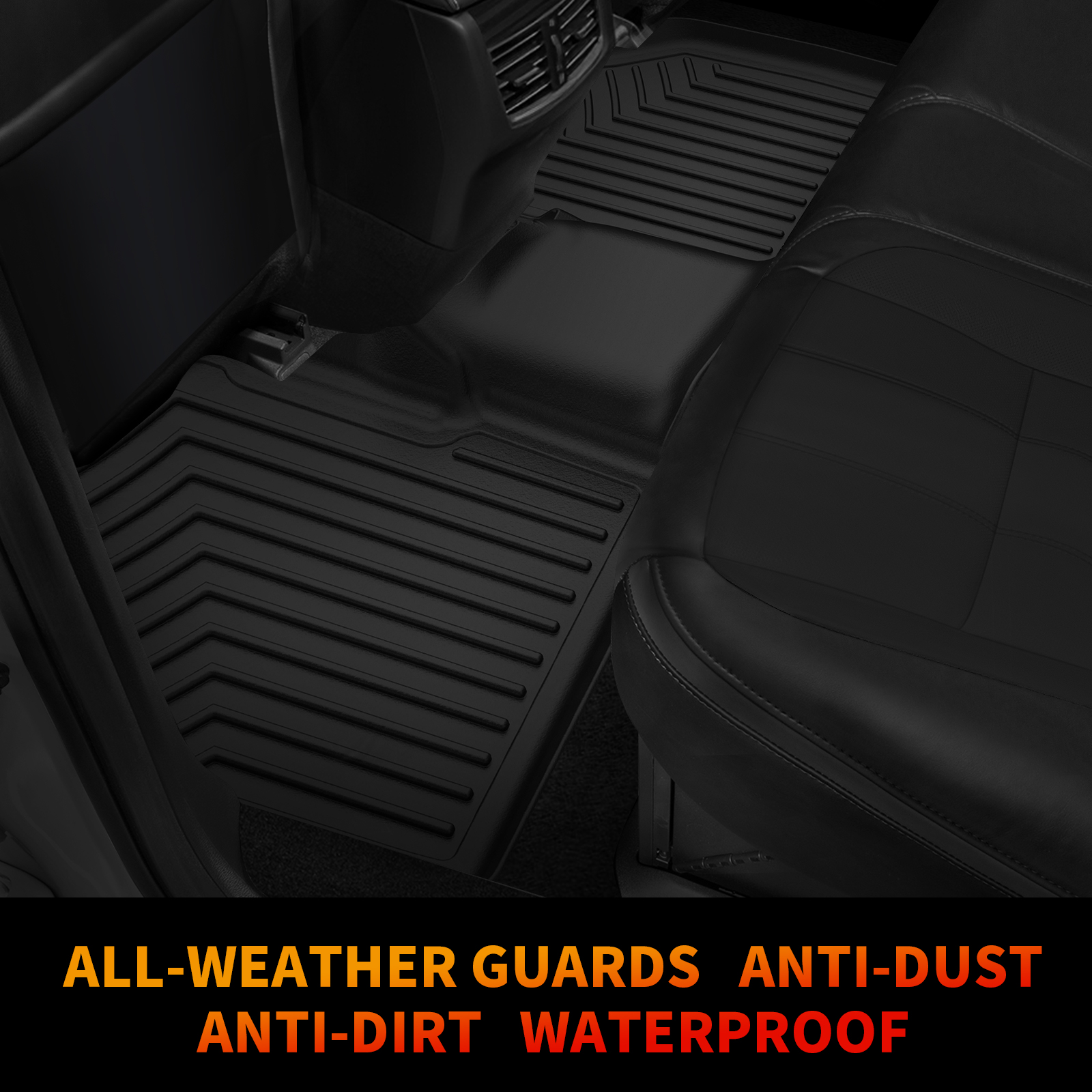 RVNI Floor Mats Custom for Jeep Compass 2017-2023 All Weather TPE 1st+2nd Row mat