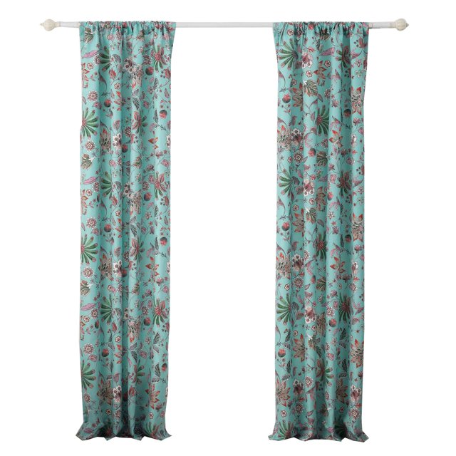Juego de Paneles de Cortina Greenland Home Audrey 213x213 cm Turquesa
