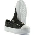 thumbnail image 5 of Guess Bells Women's Low Top Lace Up Synthetic Lace Trainers In Black Size 7.5, 5 of 6