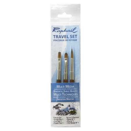 UPC: 3046451873272 | Raphael Assorted Shape Synthetic Bristle Art Brushes (3 Pack)