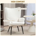thumbnail image 4 of HOMCOM Fauteuil d'Appoint Moderne en Sherpa Rembourré pour Chambre, 4 of 10
