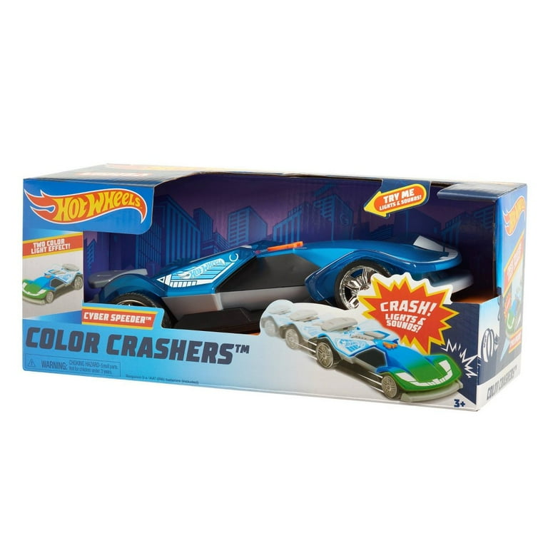 Hot Wheels Color Crashers Cyber Speeder Motorized Toy