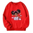 thumbnail image 2 of SonxaHe Big Girl Sweatshirts Cartoon Prints Long Sleeve Oversized Outerwear Autumn Winter Sweatshirt Red,Sized 9-10, 2 of 5