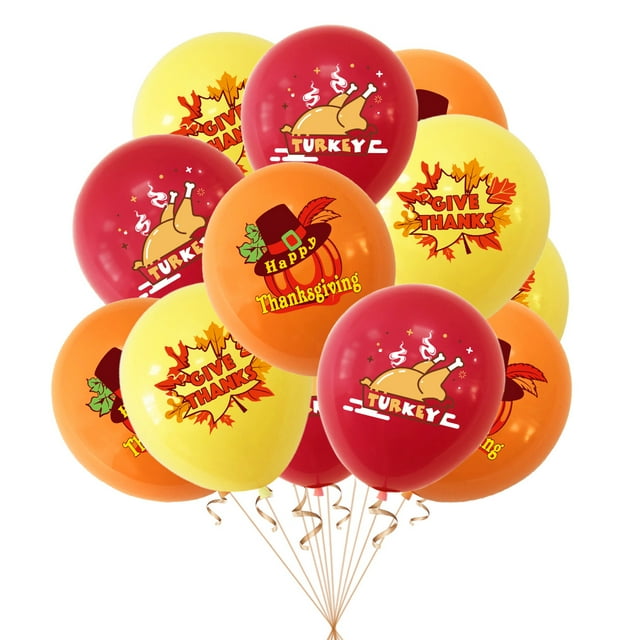 Set de 12 globos de látex para fiesta de Acción de Gracias