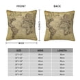 thumbnail image 2 of Pofeuu Vintage World Map Print Double-sided plush pillowcase Square Throw Pillow Covers Pillows Cover for Living Room Bedroom Sofa Couch Cushion Cover（No pillow core）-22"x22", 2 of 7