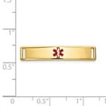thumbnail image 2 of 14k Yellow Gold Epoxy Enameled Medical Alert Id Ctr Plate # 816 Bracelet Component, 2 of 6