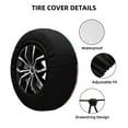 thumbnail image 2 of Yiaed Beach with Palm Trees Print Tire Wheel Cover, Waterproof Spare Tire Cover Fit for Jeep, Truck,Trailer, RV, SUV, Camper and Most Vehicle-15 inch, 2 of 6