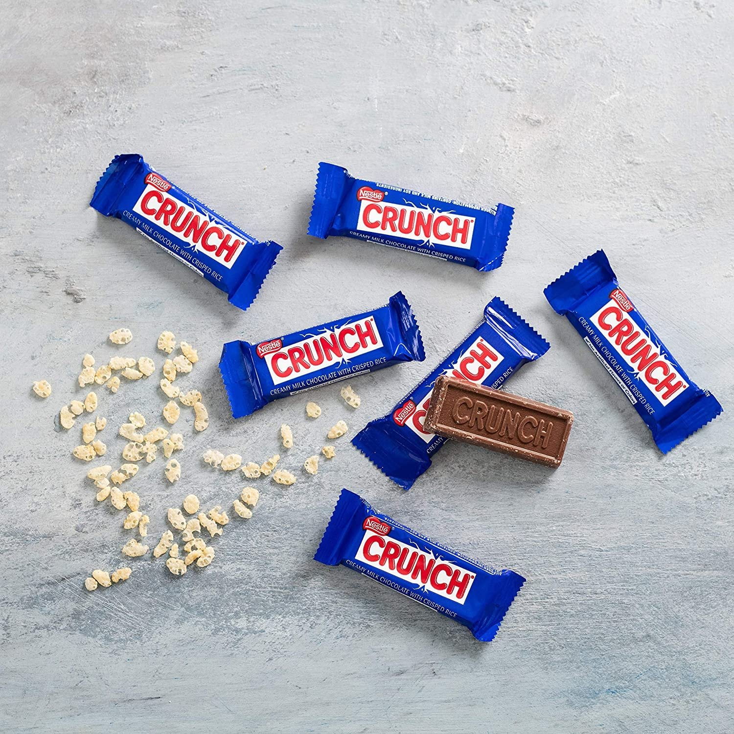 Crunch Snack Size Chocolate Bar - Creamy Milk Chocolate and Crisped Rice - Individually wrapped Snack Size Crunch Candy bars  Bulk Pack 2 Pound